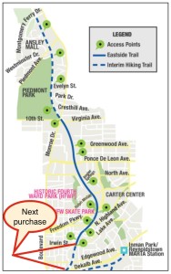 Eastside Trail map