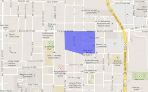 Mims Park, map