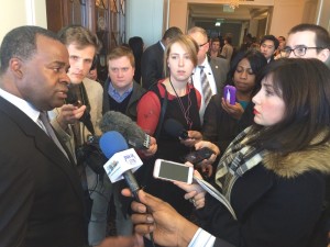 Mayor Kasim Reed reporters