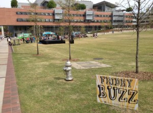 Tech Green is built atop a 1.4 million gallon cistern. Georgia Tech has started a project to improve drainage and irrigation in the area. Credit: