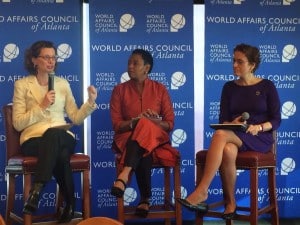 Michelle Nunn, Joyce Adolwa and Elizabeth Kiss