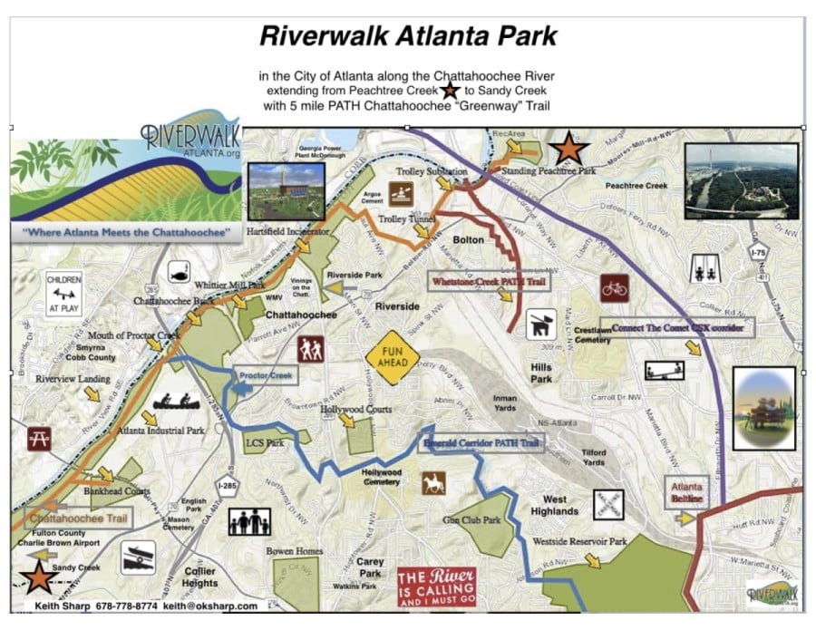 Trail to the Chattahoochee leads - Riverwalk Map E1459218889881