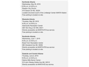 Public meetings, transit and transportation