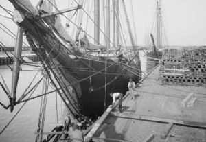 Savannah, schooner loading lumber