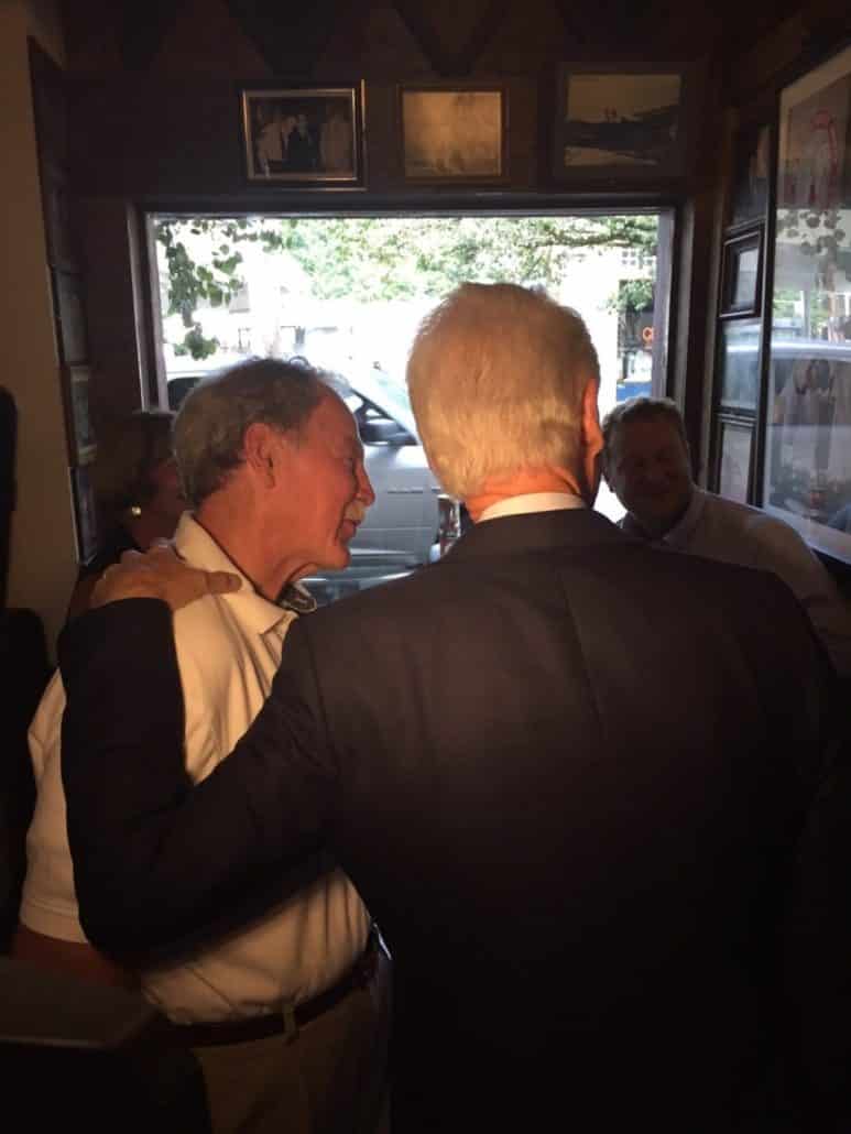 President Bill Clinton at Manuel's Tavern (Credit Kelly Jordan)