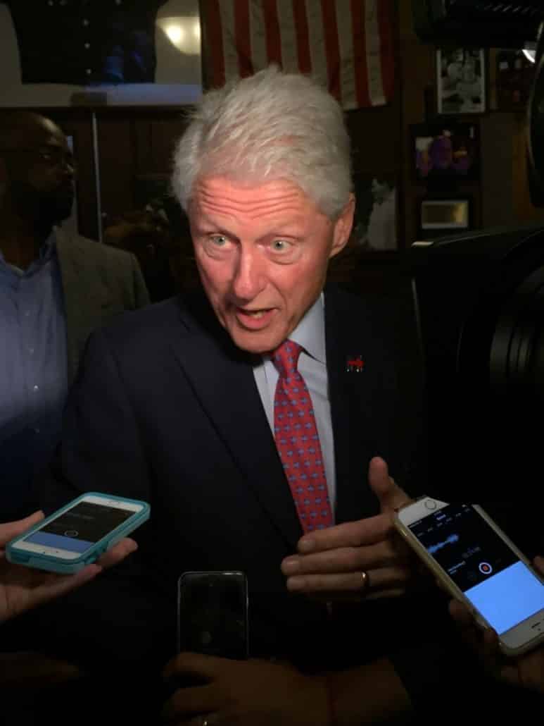 President Bill Clinton at Manuel's Tavern (Credit Kelly Jordan)