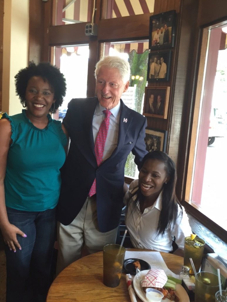 President Bill Clinton at Manuel's Tavern (Credit Kelly Jordan)