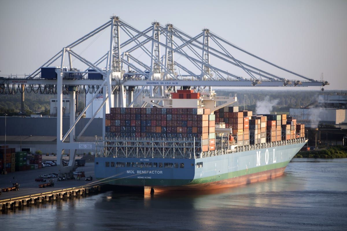 MOL vessel Benefactor, savannah