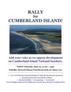 Cumberland Island rally poster, 5-20-17