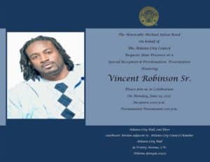 vincent robinson, invitation