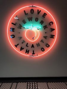 wework, neon sign