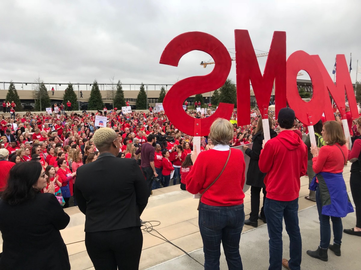 The Moms Demand Action for Gun Sense in America rally at the state Capitol in Atlanta Wednesday. Credit: Kelly Jordan