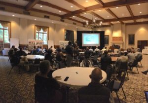 A few dozen people answered the city's invitation to give input on the Civic Center site, during a public meeting Wednesday at St. Luke's Episcopal Church. Credit: Maggie Lee