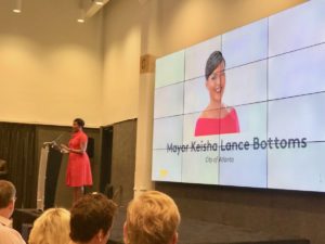 Atlanta Mayor Keisha Lance Bottoms at the Westside Future Fund's Transform Westside Summit on Friday morning. Credit: Maria Saporta