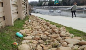 path 400, rock by trail, road