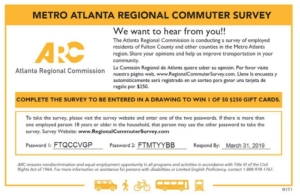 ARC commuter survey, 2019