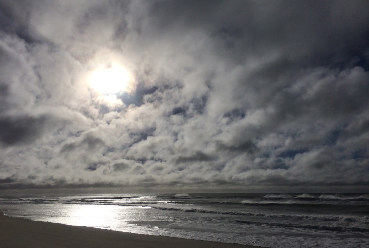 coast, clouds