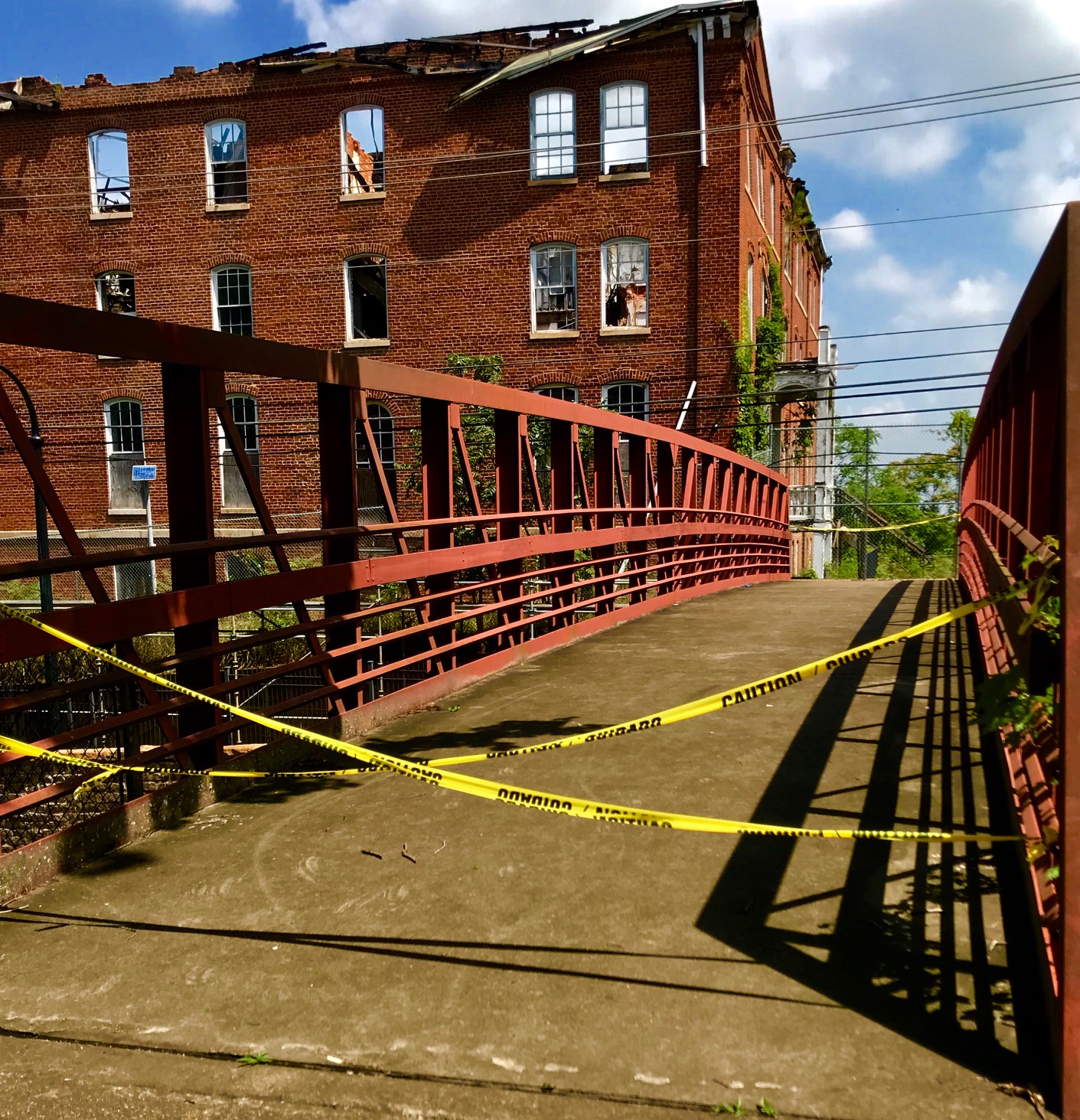 Since a 2015 fire, Gaines Hall has continued to crumble. File/Credit: Kelly Jordan