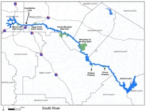 South River, locator map