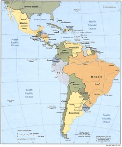 Latin America, map