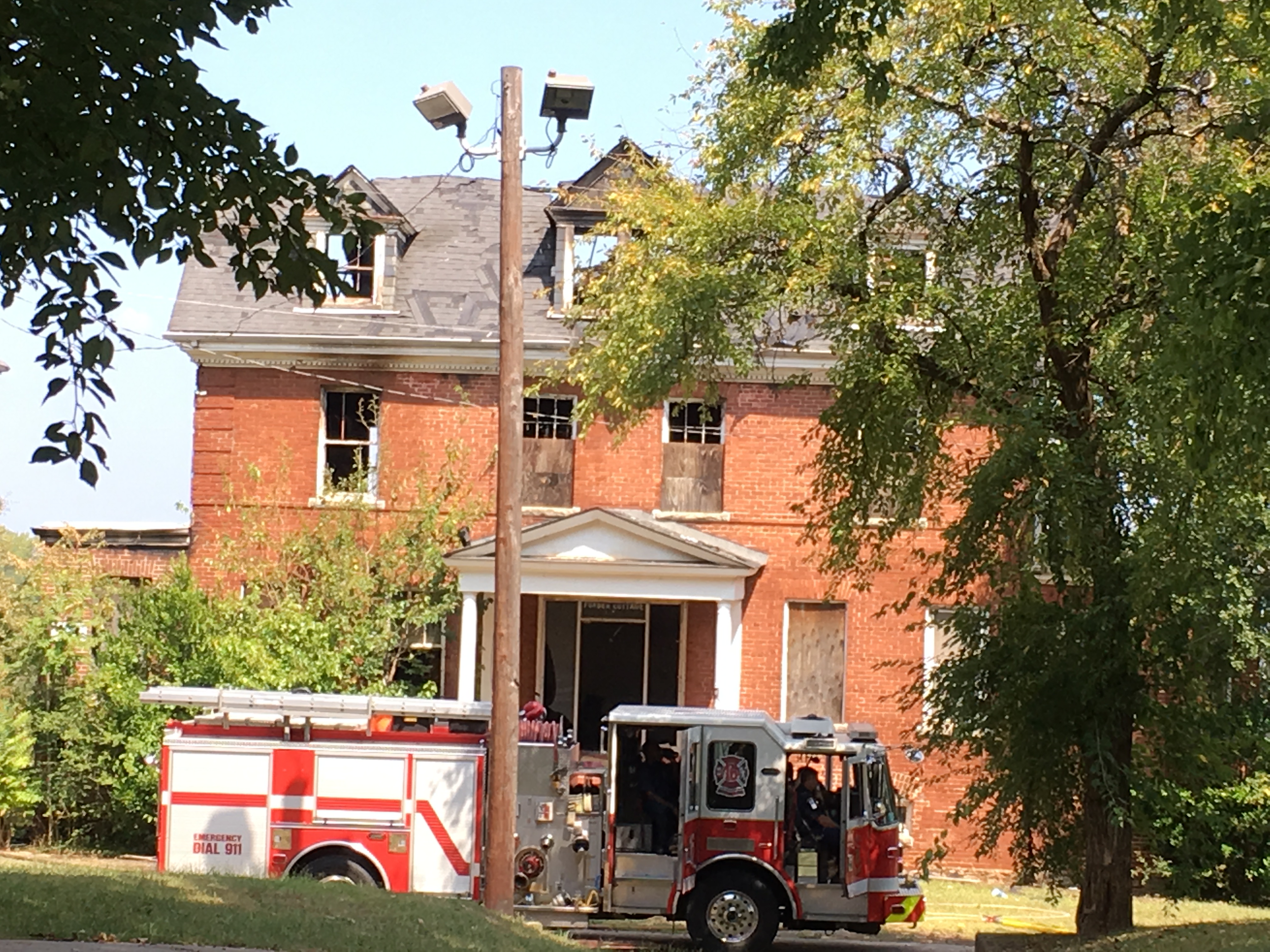 Furber Cottage after Wednesday's fire.