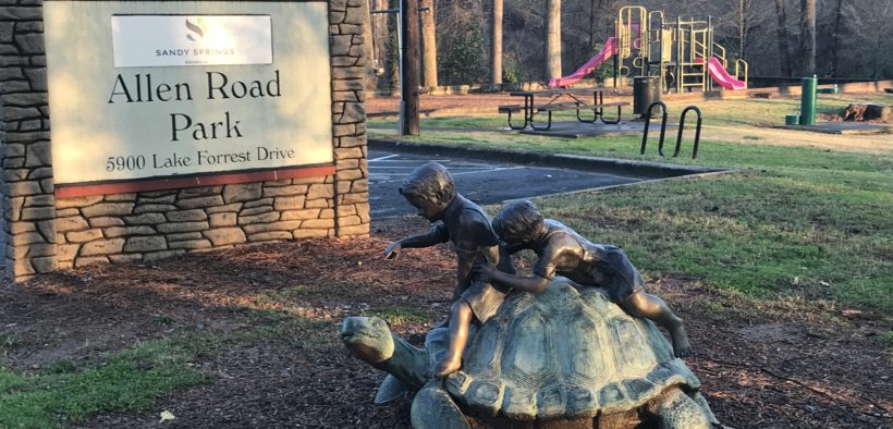 Allen Park, sign, sandy springs