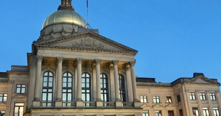 An exterior view of the state Capitol in Atlanta