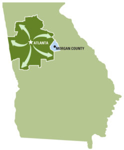 Christine McCauley Watts, Morgan County in Metro Atlanta