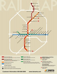 Atlanta-MARTA-rail-map