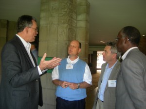DSCN2567 Southface's Dennis Creech shares his thoughts on solar power and renewables with Georgia Power's Lenn Chandler, Gas South's Kevin Greiner and Georgia Power's Richard Holmes during recent LINK trip