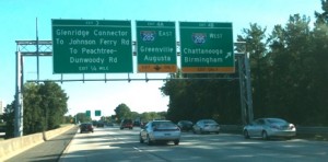 Ga. 400 southbound Ga. 400 southbound