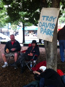 Occupy Atlanta renames Woodruff Park Occupy Atlanta protesters have named Woodruff Park "Troy Davis Park" for the man executed in Georgia last month amid international criticism. Credit: Michelle Hiskey