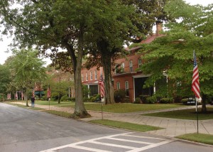 Staff Row, the officers' quarters in the historic district at Fort McPherson. Photo courtesy of U.S. Army. Staff Row, the officers' quarters in the historic district at Fort McPherson. Photo courtesy of U.S. Army.