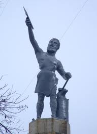 The Vulcan statue in Birmingham carried the slogan, "Iron is King," when it was exhibited at the 1904 St. Louis World's Fair.