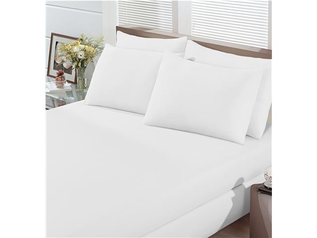 Jogo de Cama Casal Buettner Basic Rolinho Branco 3 Peças - 4