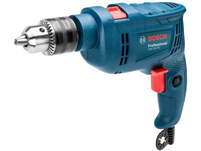 Furadeira de Impacto Bosch GSB 550 com 14 Acessórios 550W 110V - 2