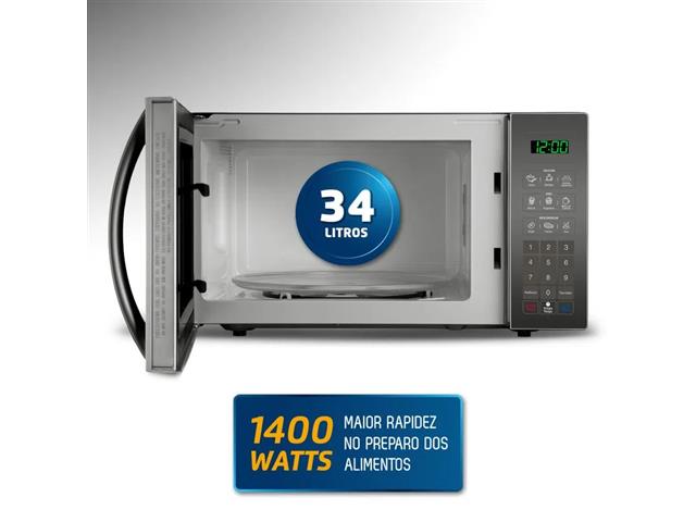 Micro Ondas Mondial Espelhado 34 Litros 1400W 110V - 1