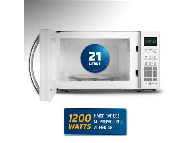 Micro Ondas Mondial Branco 21 Litros 1200W 220V - 1