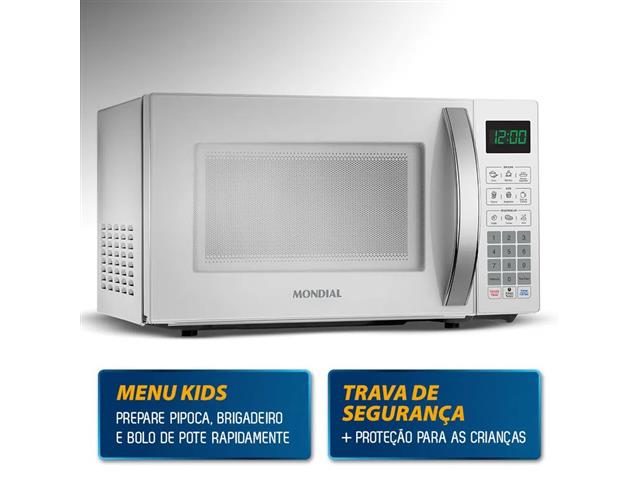 Micro Ondas Mondial Branco 21 Litros 1200W 220V - 3