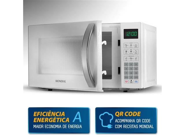 Micro Ondas Mondial Branco 21 Litros 1200W 220V - 5