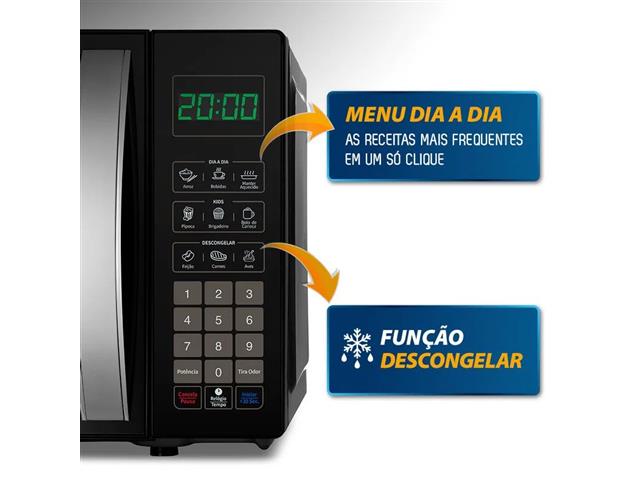 Micro Ondas Mondial Preto 21 Litros 1200W 220V - 2
