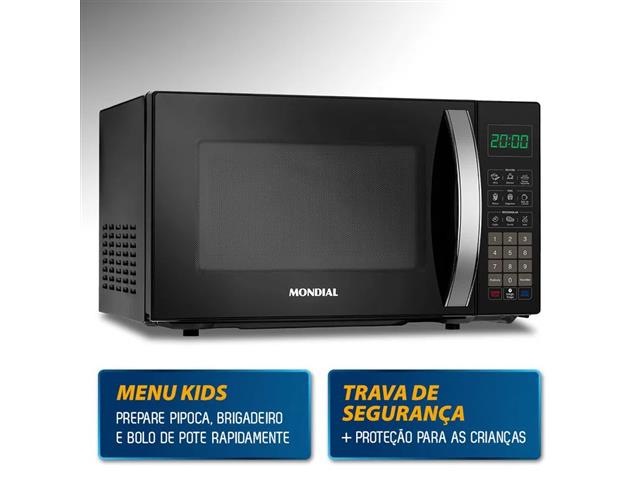 Micro Ondas Mondial Preto 21 Litros 1200W 220V - 3