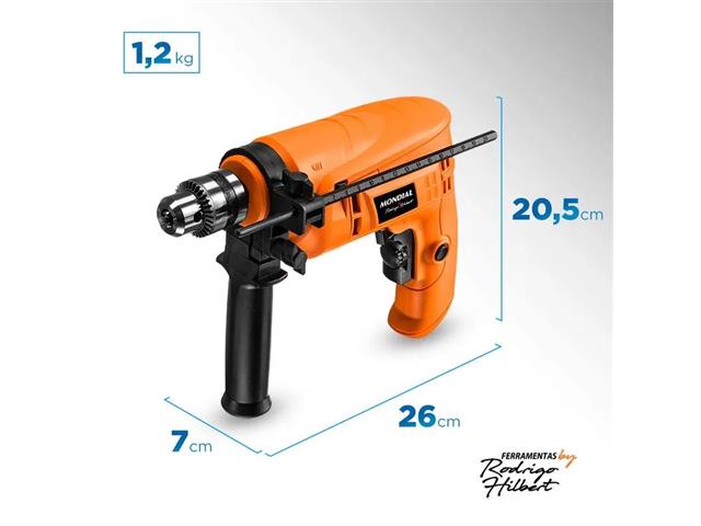 Furadeira com Impacto Mondial FI-RH-01M Rodrigo Hilbert 650W 