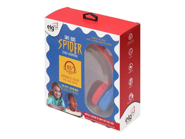 Headphone Infantil ELG SPIDER Kids Spider com Limitador de Volume - 3