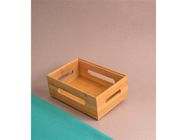 Caixa Organizadora Oikos de Bambu Empilhável 23CM - 1