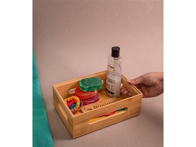 Caixa Organizadora Oikos de Bambu Empilhável 23CM - 4