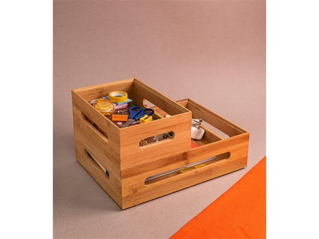 Caixa Organizadora Oikos de Bambu Empilhável 23CM - 5