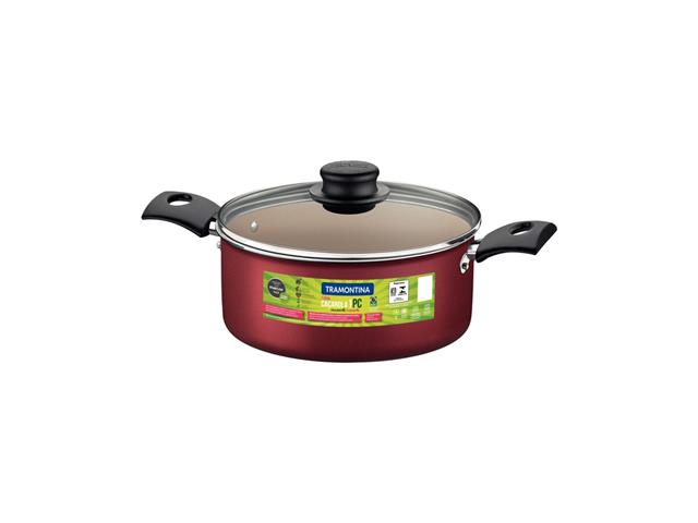 Caçarola Tramontina Turim Antiaderente Starflon Max Vermelha 20CM - 3