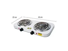 Parrilla eléctrica Volteck 2 quemadores 5 niveles Blanca - 1