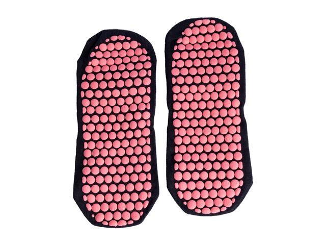 Par de Meias para Pilates Acte Sports F3-PR Preta e Rosa Tam 33 ao 38 - 3